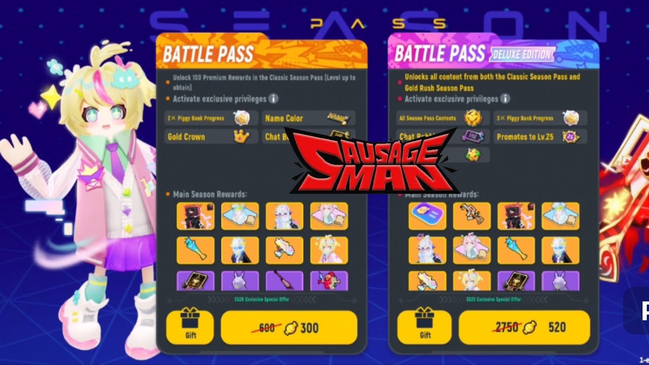 Open and review new battle pas sausage man(review price) 