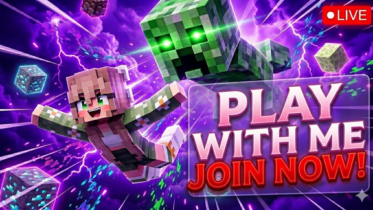 Minecraft live stream 🔴 Fun with subscriber ‼️🤯 - YouTube