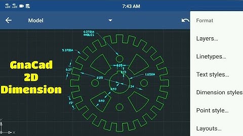 GnaCad 2d tutorial, Dimension | TutorialPh Official