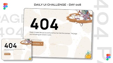 🚀 Daily UI Challenge - Day 008 | Creative 404 Page Design