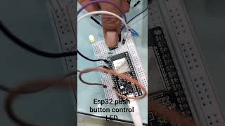 esp32 push button control LED #esp32#embeddedproject #iot #coding #womantech
