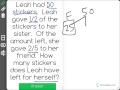 Sticker Distribution and Fractions