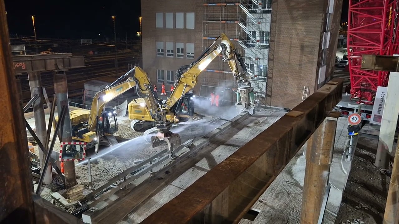 Rückbau Grenzacherbrücke Muttenz mit Egli Betonbeisser