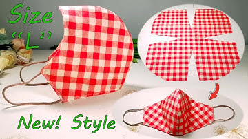 New! Style 😷 DIY Face Mask | All Sizes (S M L) | Breathable Mask Easy Pattern Sewing Tutorial