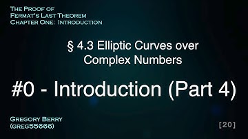 Complex Numbers and Elliptic Curves - Intro 4 (FLT Proof #4.3.0.4)