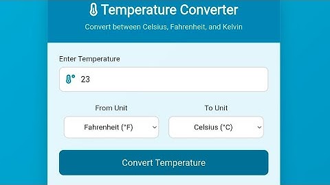 Temperature Converter Project using HTML, CSS & JavaScript | Web Development Tutorial
