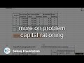 more on problem capital rationing, Accounting Lecture | Sabaq.pk