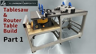 This Aluminum Extrusion Frame Table Saw & Router Table is AWESOME!