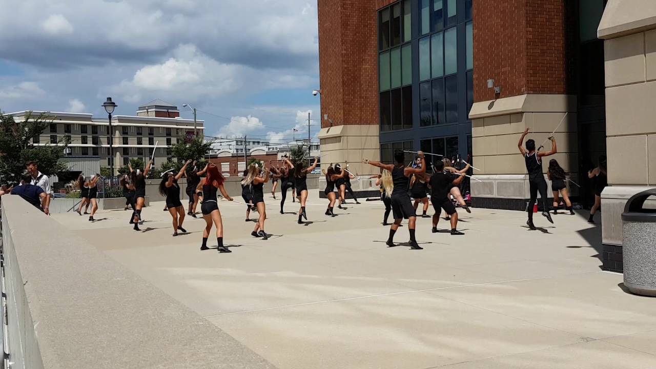 DCI 2016 Colour Guard Warm Up - YouTube