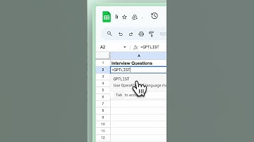 How to generate interview questions with AI in Google Sheets | AI Tutorial