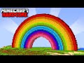I built the worlds biggest rainbow in minecraft hardcore 97