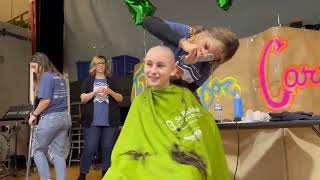 Two boys got zero headshave by barberettes in charity event