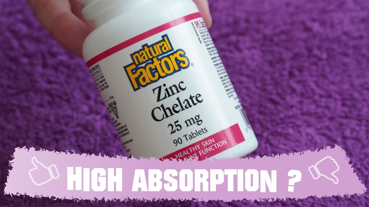 Review of Natural Factors Zinc Chelate 25 mg 90 Tablets YouTube