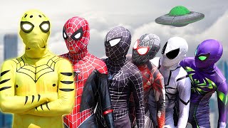 PRO 6 SPIDER-MAN TEAM || New Yellow Superhero is a ALIEN ??? ( Comedy Action Real Life ) By FLife TV