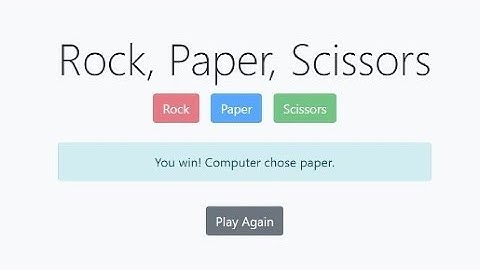 Rock Paper Scissors game using html css bootstrap and javascript