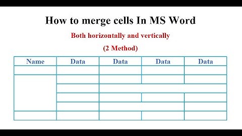Merge Cells in Word Tables Like a PRO with Microsoft Word Tips. "2 Best Ways to Merge Cells in Word"