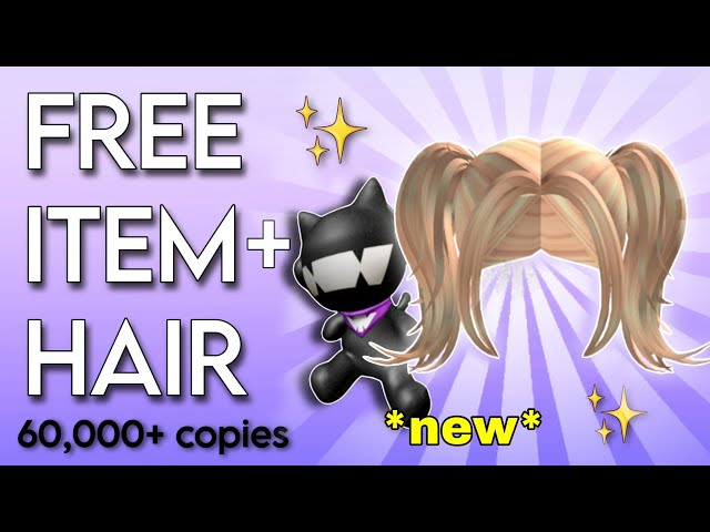 NEW FREE CUTE ROBLOX HAIR 🤩🥰 BLACK LONG PONYTAIL HAIR 