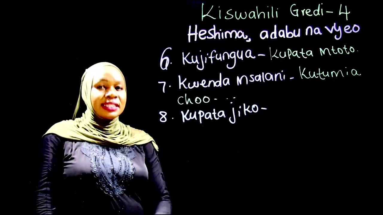 Gredi 4 Kiswahili - Mwalimu Rehema - Heshima, adabu na vyeo