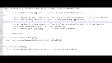 Java Swing Application Packaging as windows (.exe) installable file.