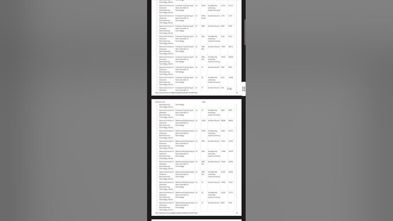NATIONAL INSTITUTE OF ADVANCED MANUFACTURING TECHNOLOGY RANCHI ROUND6
