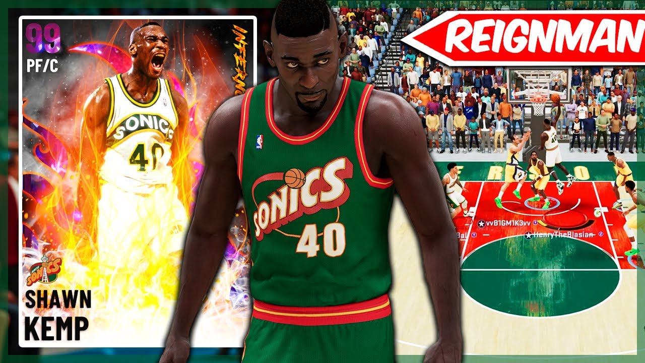 DARK MATTER SHAWN KEMP GAMEPLAY! HE MAKES IT RAIN...MAN! NBA 2k21