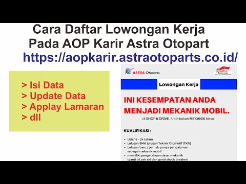 CARA DAFTAR KE AOP KARIR ASTRA OTOPART