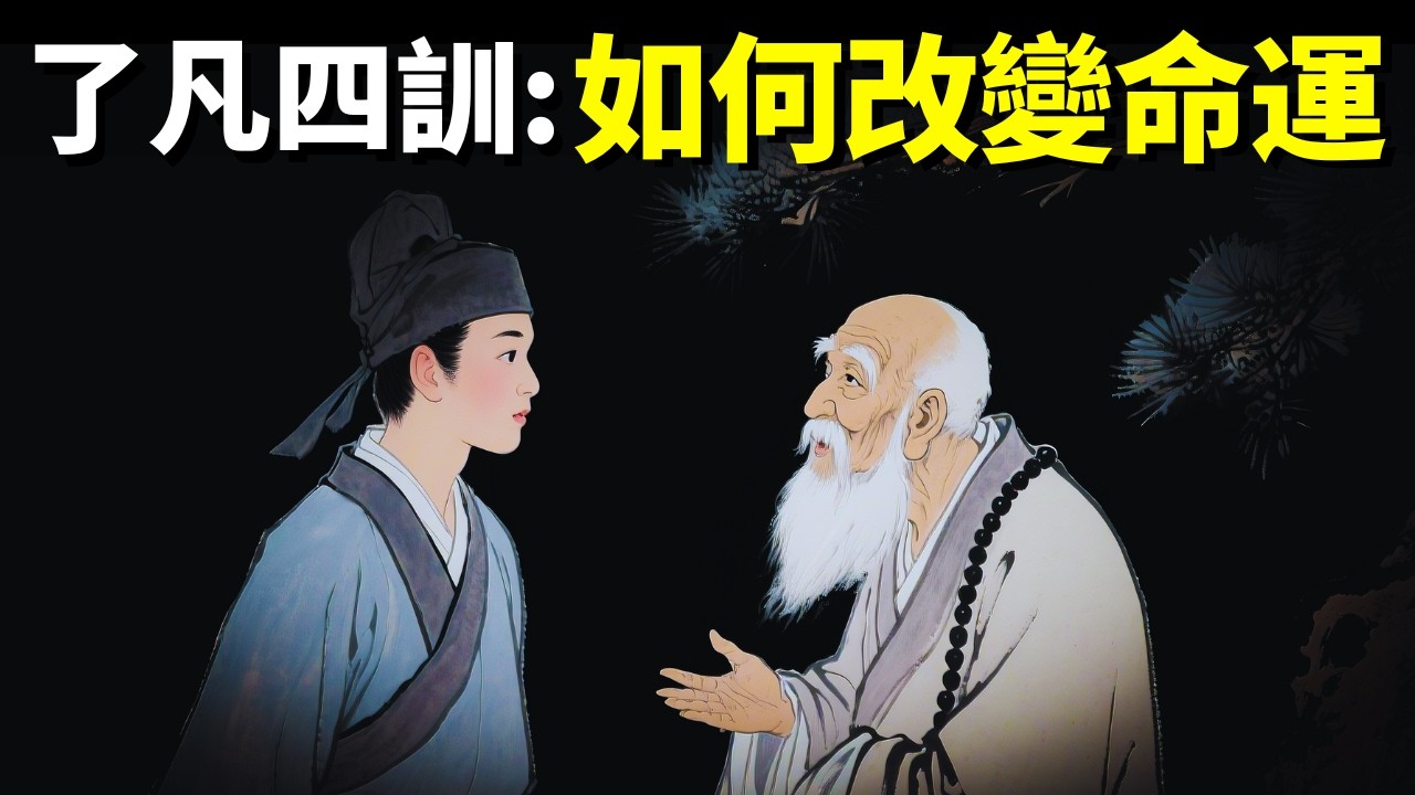 改命奇書了凡四訓:佛家的4大改命法則 | 《了凡四訓》解讀(自我提升,人生智慧,向內求,王陽明,心上改,佛學,利他)