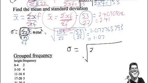 Mean & standard deviation of a frequency table