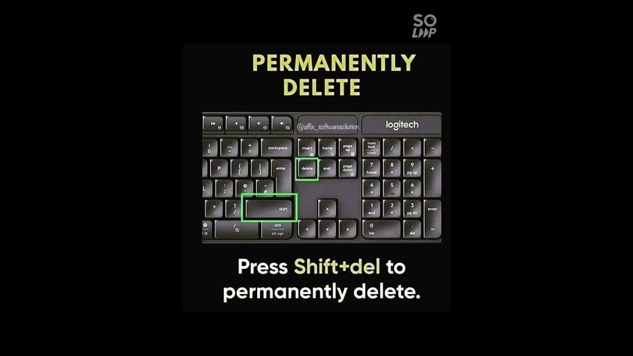 Computer Shortcut KEY For Permanently Delete