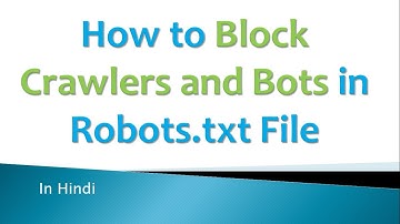 How to Block Crawlers and Bots in Robots.txt File from Accessing Entire Website | Hindi