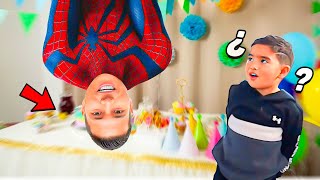 SORPRESA DE CUMPLEAÑOS PARA JUANITO 😱 ME DISFRACE DE SPIDER🕷️ El Súper Trucha