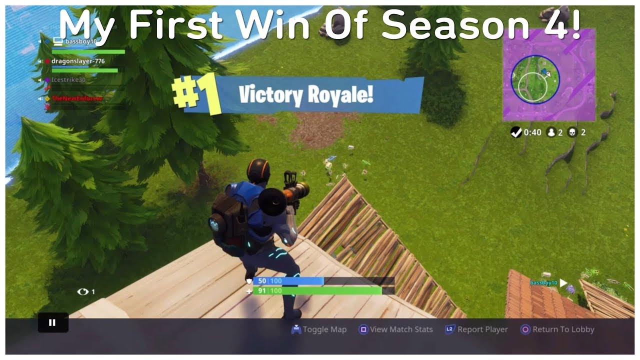 My First Victory Royale In Fortnite: Battle Royale Season 4! - YouTube