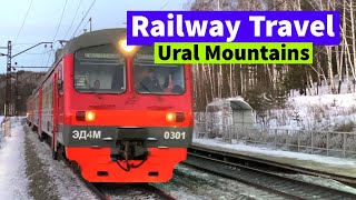 Ski Resort By The Railway in the Ural Mountains. Traveling the Trans-Siberian Railway E03