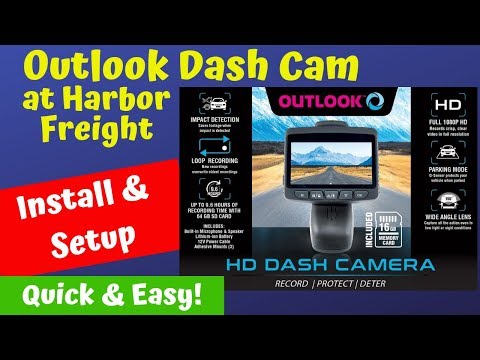 Dash Cam Install, Settings & Setup - Outlook 1080P HD Dash Camera at Harbor Freight