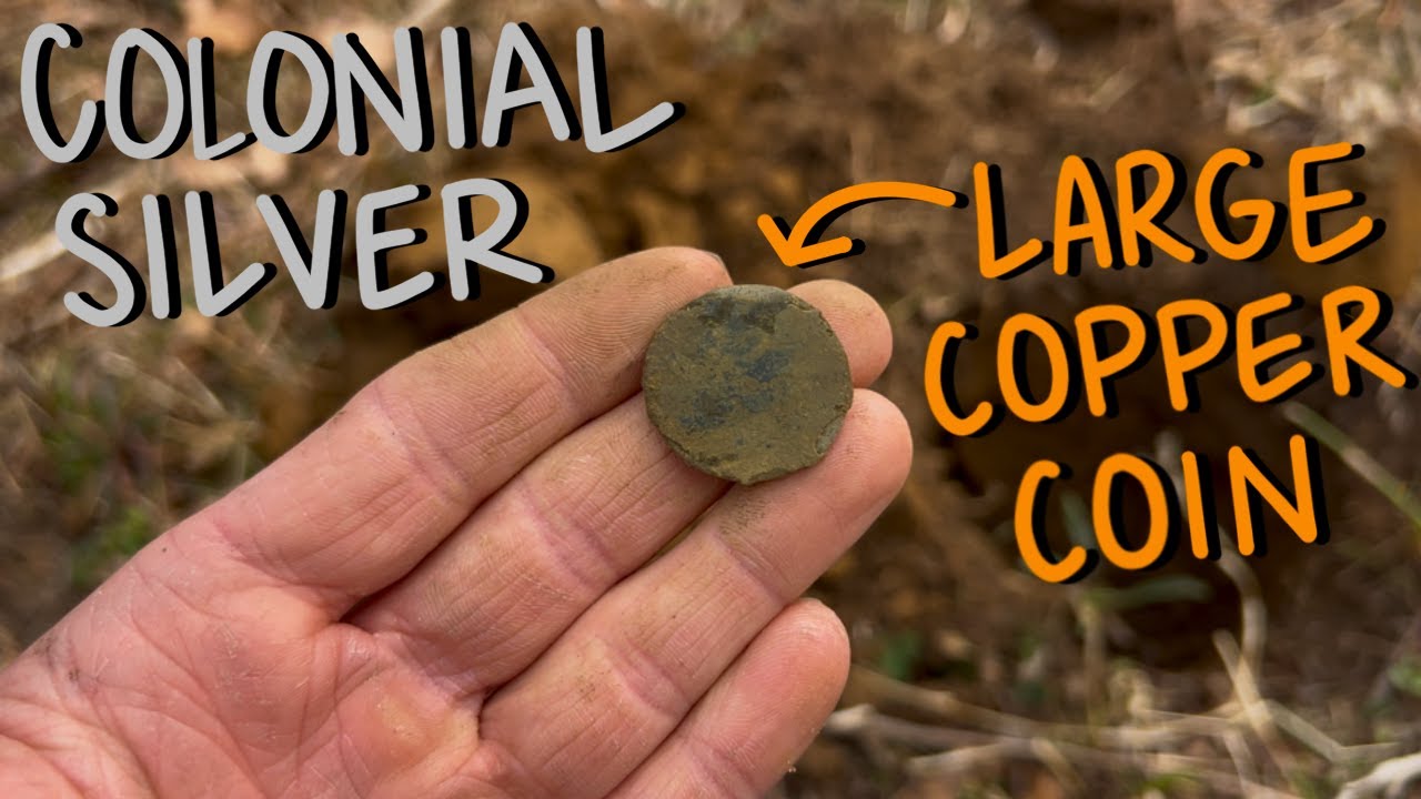 Metal Detecting: Colonial Silver and Large Copper Coins!