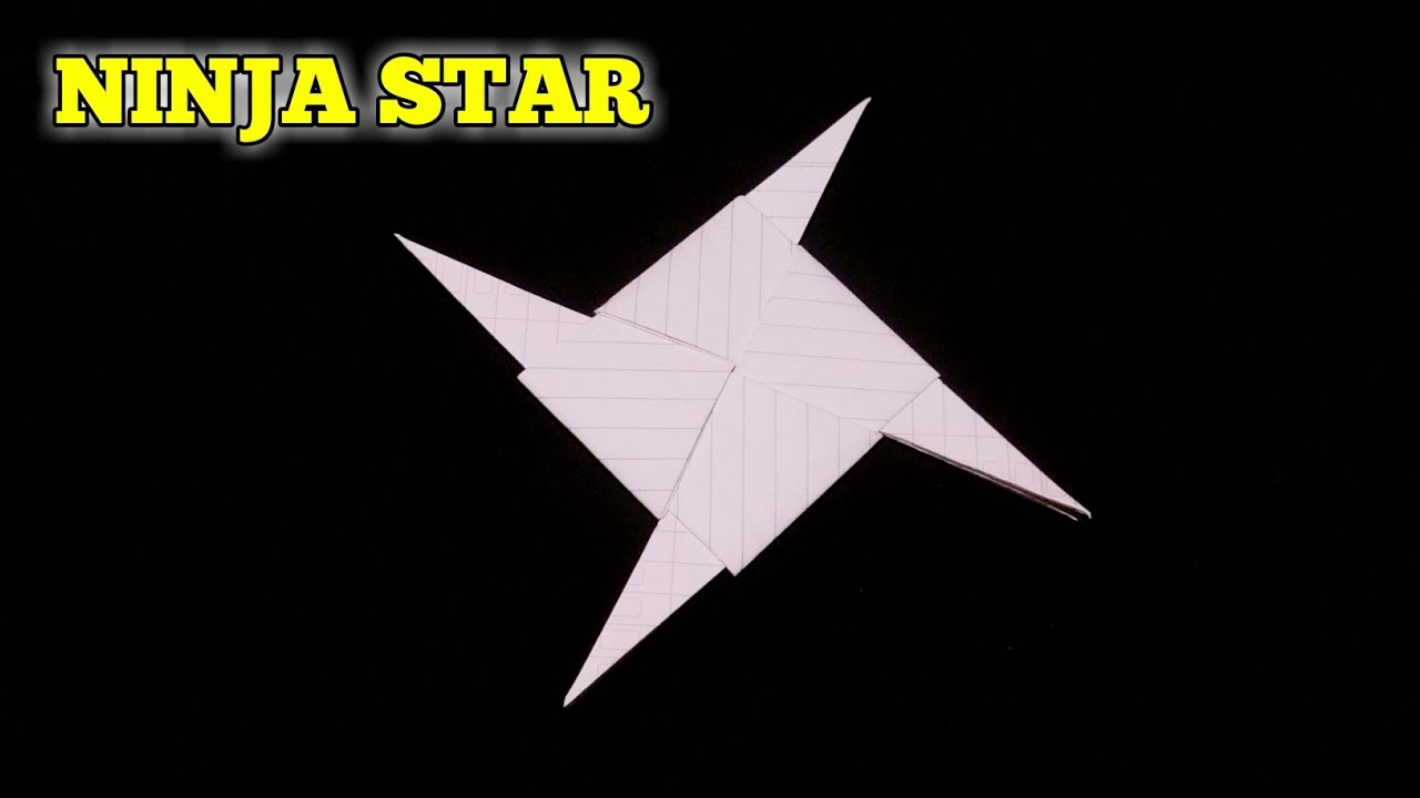 Origami Shuriken Empat Bintang How To Make a Ninja Star 