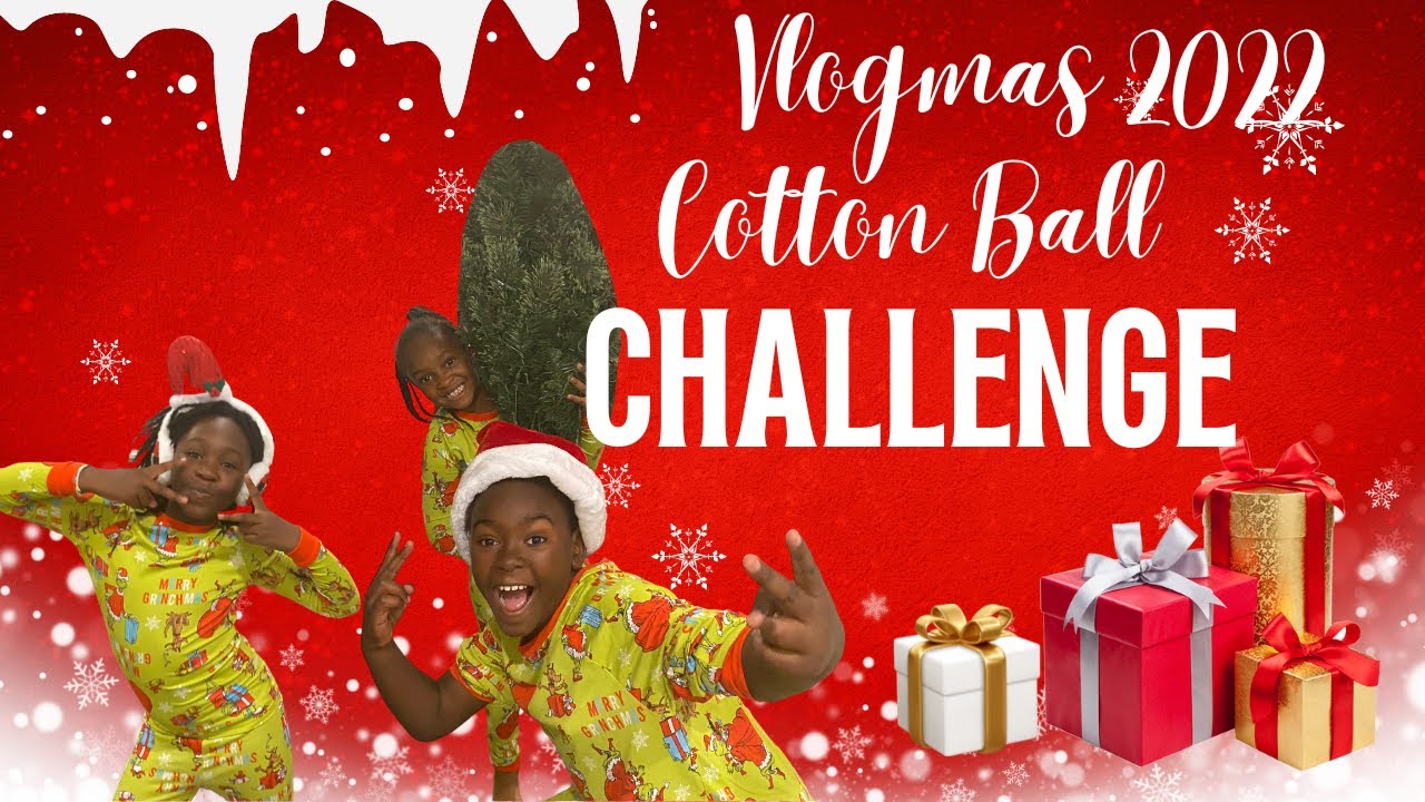 Cotton ball scoop Challenge Vlogmas Day 4 cottonballchallenge YouTube