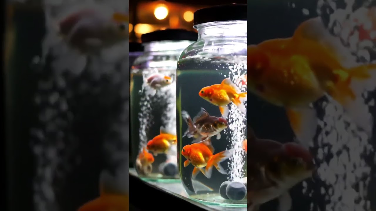 Stunning Goldfish Swimming in Glass Jars | Finding Peace