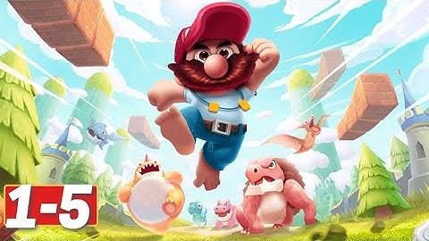 Super Jungle Jump Gameplay Walkthrough Level 1-5 iOS Android Online Offline Noob vs Hack Adventures