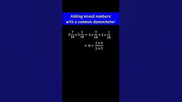 How to add mixed numbers with like denominator | Adding mixed numbers |  #shorts