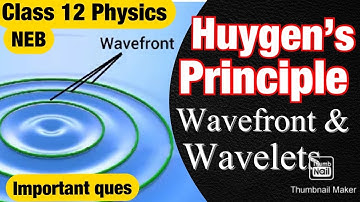 Huygen’s Principle wave theory of light || Wavefront and wavelets Concepts || Class 12 NEB Physics