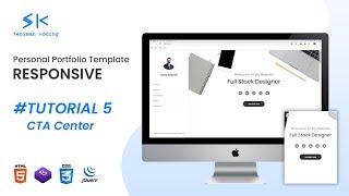 Tutorial ( Part 5 - Section CTA Center ) |  Personal Portfolio Website Responsive