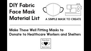 DIY Fabric Face Mask - Make These Well Fitting Masks to Donate to Healthcare Workers and Shelters