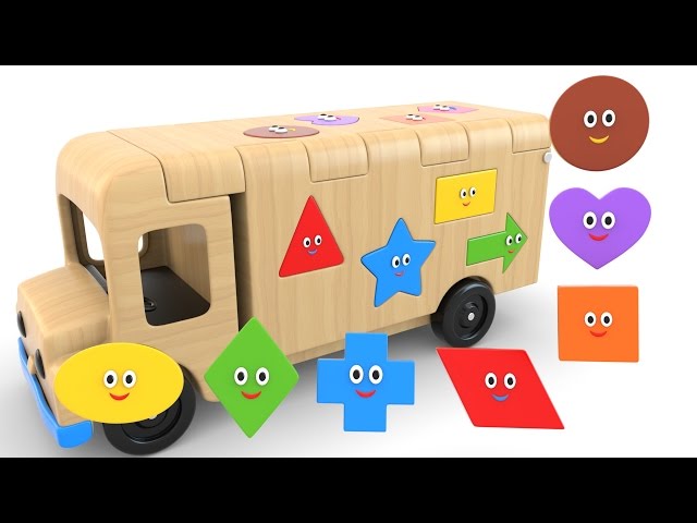 Shapes with Wooden Truck Toy - Colors and Shapes Videos Collection for Children class=