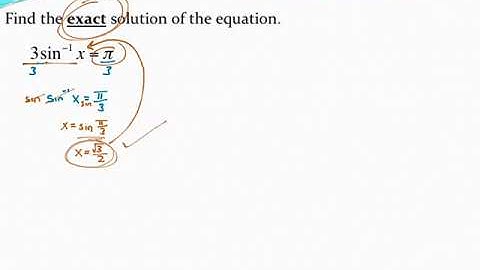 Solving inverse trig equations