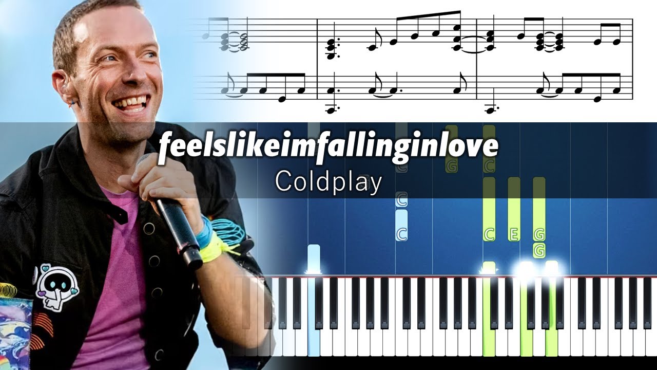 Coldplay - feelslikeimfallinginlove - Piano Tutorial with Sheet Music Coldplay - feelslikeimfallinginlove - Piano Tutorial with Sheet Music