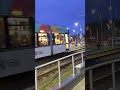 Edinburgh Tram heading to the airport at Edinburgh Park station