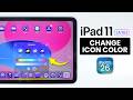 iPad 11 How to Change App Icon Colors (iPadOS 26)