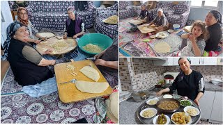 ARKADAŞIMA ERİŞTE VE MAKARNA KESTİK❗DOĞAL KÖY LEZZETLERİ👍AKŞAM YEMEĞİNE, TAZE MAKARNA