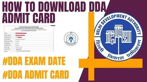 DDA Admit Card#DDA Application status## DDA Exam Date#DDA exam City centre#DDA JE Exam Date.